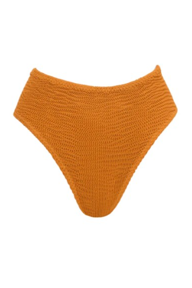 CALAMOON womens vegan Bikini Bottoms High Rise Brazilian Orange